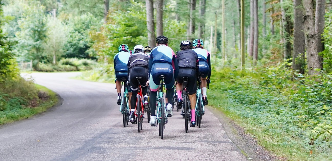 Family cycling group