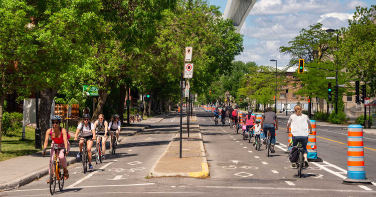 Urban bike path